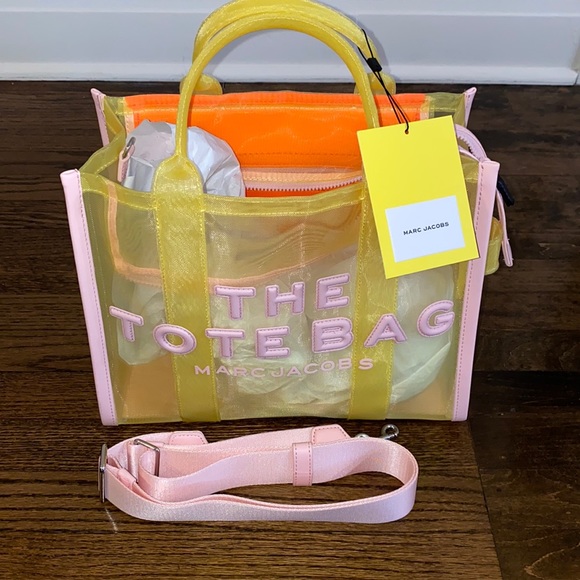 Marc Jacobs Handbags - NWT Marc Jacobs Small Mesh Yellow Multi Tote Bag
